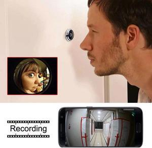 Door Eye Hole Home 1080P 1.7mm Wide Angle FishEye Lens POE Network Mini Peephole Door IP Camera P2P iCsee APP for Phone