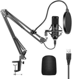 USB Microphone Kit, Plug & Play Cardioid Podcast Condenser Mic with Pro Sound Chipset for Gaming, Streaming(NW-8000-USB)