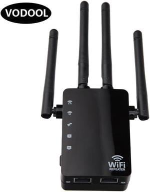 WiFi 2.4G/5G Repeater Router Dual Band 1200Mbps Signal Amplifier Booster 4 Antennas WiFi Range Extender Access Point