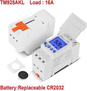 TM928AKL TM928BKL LCD Display Backlight Digital Weekly Programmer Universal 220V 110V Input 1NO + 1NC Cycle Time Controller DIN Rail