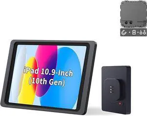 emonita Magnetic Wall Mount with Charging Case A8 for iPad (10th Generation) 10.9-Inch. 100-250V AC 18W Quick Charge, Strong Magnets, 360 Rotation