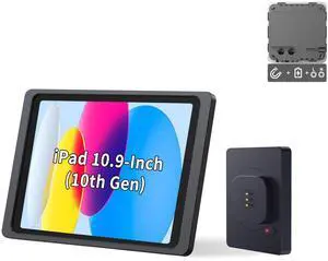 EMONITA iPad 10th Gen Wall Mount Charger 18W Fast Charging  Magnetic 360° Rotatable Dock with Strong Magnets, Secure Bracket for Kitchen/Office (2022 Release 10.9")