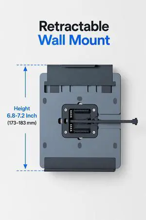 EMONITA ClipDock Anti-Theft Wall Mount Holder w/ Hidden AC Power Module for iPad Pro, iPad Air, iPad 10th Gen & Android Tablets (Height 173-183mm/6.81"-7.20", Max Depth 7.5mm) EMONITA ClipDock Anti-Theft Wall Mount Holder w/ Hidden AC Power Module for iPad Pro, iPad Air, iPad 10th Gen & Android Tablets (Height 173-183mm/6.81"-7.20", Max Depth 7.5mm)