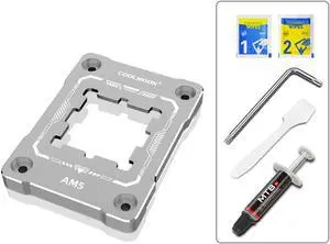CZQEPMB AM5 CPU Holder, AM5 Safety Fixed Frame, AM5 Secure Frame, Corrective Anti-Bending Fixing Frame, AM5 Anti-Bending Contact Frame,CPU Cooler Standard Silver TBS-5BK