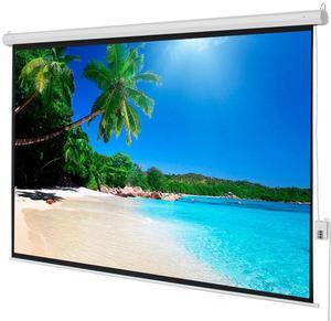 100" 4:3 80" x 60" Viewing Area Motorized Projector Screen with Remote Control Matte