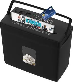 Paper Shredder - 5-Sheet Cross Cut with 2.38-Gallon Basket - P-4 Security Level - 4-Mode Design - Shreds Credit Card - Durable, Fast, and Jam Proof for Home Office