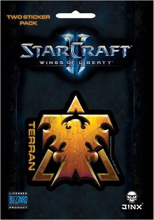 JINX StarCraft II: Wings of Liberty Terran Sticker (Gold, 2 Multi-Size Stickers)