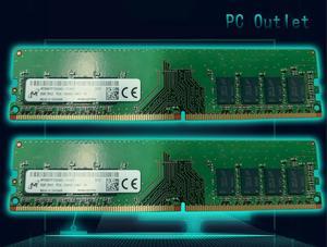 Micron 8GB 2X4GB DDR4-3200 UDIMM CP3-25600 CL22 Desktop Memory