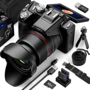 5K 64MP Optical Zoom Vlogging Camera, 180° Flip Screen Digital Camera with 16X Optical Zoom, Autofocus, WiFi, Tripod, 2 Batteries & 32GB TF Card 5K 64MP Optical Zoom Vlogging Camera, 180° Flip Screen Digital Camera with 16X Optical Zoom, Autofocus, WiFi, Tripod, 2 Batteries & 32GB TF Card