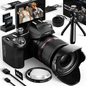 5K 64MP Optical Zoom Vlogging Camera, 180° Flip Screen Digital Camera with 16X Optical Zoom, Autofocus, WiFi, Tripod, 2 Batteries & 64GB TF Card 5K 64MP Optical Zoom Vlogging Camera, 180° Flip Screen Digital Camera with 16X Optical Zoom, Autofocus, WiFi, Tripod, 2 Batteries & 64GB TF Card