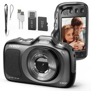 NBD 64MP Digital Cameras for Photography,4K Point and Shoot Camera,16X Zoom Compact Travel Cameras, Auto Focus Camera for Beginners Teens Kids and Lover Gift,Includes 32GB TF Card (Black) NBD 64MP Digital Cameras for Photography,4K Point and Shoot Camera,16X Zoom Compact Travel Cameras, Auto Focus Camera for Beginners Teens Kids and Lover Gift,Includes 32GB TF Card (Black)