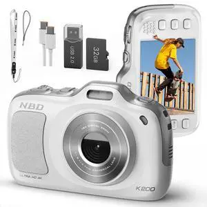 NBD 64MP Digital Cameras for Photography,4K Point and Shoot Camera,16X Zoom Compact Travel Cameras, Auto Focus Camera for Beginners Teens Kids and Lover Gift,Includes 32GB TF Card (White) NBD 64MP Digital Cameras for Photography,4K Point and Shoot Camera,16X Zoom Compact Travel Cameras, Auto Focus Camera for Beginners Teens Kids and Lover Gift,Includes 32GB TF Card (White)