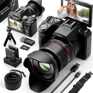 5K 64MP Optical Zoom Vlogging Camera, 180° Flip Screen Digital Camera with 16X Optical Zoom, Autofocus, WiFi, Tripod, 2 Batteries & 32GB TF Card 5K 64MP Optical Zoom Vlogging Camera, 180° Flip Screen Digital Camera with 16X Optical Zoom, Autofocus, WiFi, Tripod, 2 Batteries & 32GB TF Card