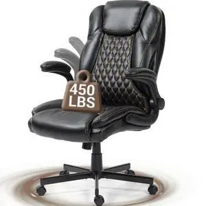 VANBOW Recliner Chair with Ottoman, Swivel Wood Base, Accent Chair, Faux Leather Lounge Chair with Footrest for Living Room and Bedroom, Black