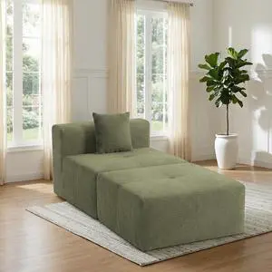 VANBOW Cloud Sectional Couch, 1 Seat Sectional Couches for Living Room, Green Cloud Modular Sectional Sofa, Memory Foam, Extra Deep Loveseat, No Assembly,Green VANBOW Cloud Sectional Couch, 1 Seat Sectional Couches for Living Room, Green Cloud Modular Sectional Sofa, Memory Foam, Extra Deep Loveseat, No Assembly,Green