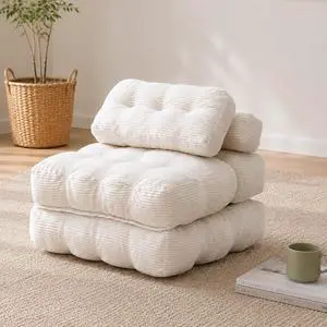 Folding Sofa Bed with Pillow and Pocket Sofa bed Convertible Sleeper Chair Corduroy Boneless Couch for Living Room Bedroom Beige Folding Sofa Bed with Pillow and Pocket Sofa bed Convertible Sleeper Chair Corduroy Boneless Couch for Living Room Bedroom Beige
