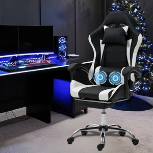 Fantasylab Gaming Chair with Massage Lumbar Support Ergonomic Video Game Chair for Adults, Adjustable Headrest & Footrest, 90-135° Recline, 360° Swivel Fantasylab Gaming Chair with Massage Lumbar Support Ergonomic Video Game Chair for Adults, Adjustable Headrest & Footrest, 90-135° Recline, 360° Swivel