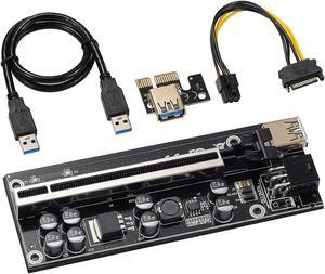 10 X Riser USB 3.0 PCI-E 1X to 16X Adaptor 6PIN V009SPLUS