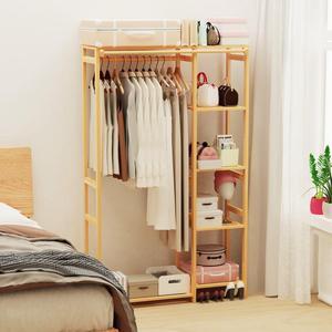 Strong Bamboo Wooden Garment Rack 6 Tier Clothes  Hanging Stand Storage Shelf