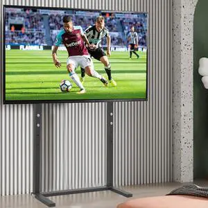Universal TV Stand Floor Free Standing with Height Adjustable TV Mount, Heavy Duty TV Mount Stand for TV Bench Compatible with 32-65 inch Flat Panel LED LCD Screens (BLACK)