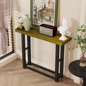 Rustic Natural  Pine Wood Console Entry Table Premium Wood Sofa Side Table