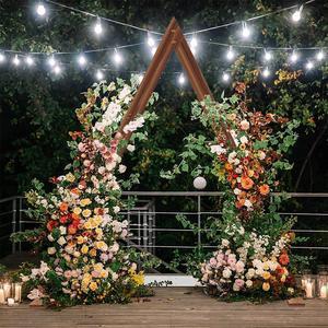 Heavy Duty Wooden Wedding Arch Frame Thicken Triangle Backdrop Stand Party Props Indoor Outdoor