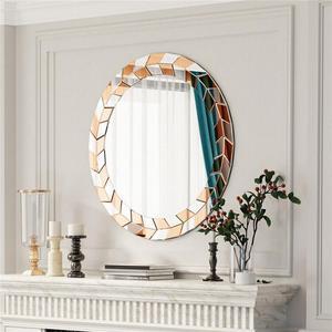 Gorgeous Wall Art Decorative  Mirror Sliver Accent Mirror Round Vanity Bathroom Mirror