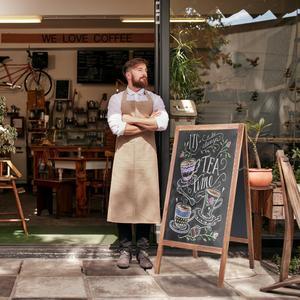100x50cm Double Sided Menu Chalkboard Soild advertising board Wooden pavement display board Sign for Business Bistro Bar