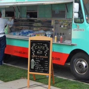 Magnetic A Frame Chalkboard Sign Standing Wooden Pavement Chalkboard Easel Sandwich Advertising Board Display Stand for Home Bar Countertop Cafe Restaurant Wedding
