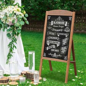 Weatherproof Advertising Board A Frame Chalkboard Sign Standing Sandwich Magnetic Pavement Easel Display Stand