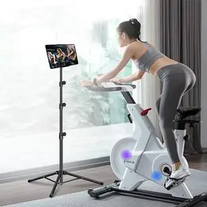 360 °Rotatable Smart phone Tablet Mount Height Adjustable Foldable Floor Tripod Stand  for 4.7-12.9''