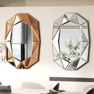 Stereoscopic Wall Decorative Mirror Sophisticated Over Fireplace Accent Mirror Bathroom Mirror