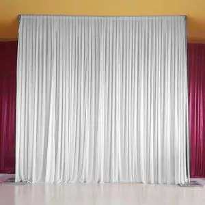 UNHO Elegant Crafts White Backdrop Curtain 20ftx10ft with Rod Pocket for Wedding Photography, Event Parties, and Stage Decoration