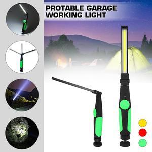 Protable Garage Working Light Multifunction Rechargeable COB LED Slim Work Light Lamp Flashlight Worklight Outdoor - Red