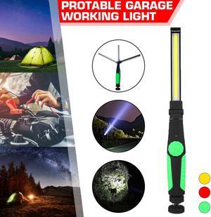 Protable Garage Working Light Multifunction Rechargeable COB LED Slim Work Light Lamp Flashlight Worklight Outdoor - Green