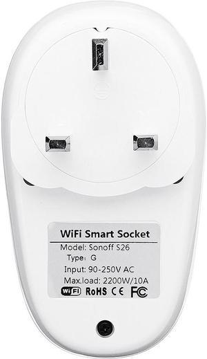 Sonoff S26 WiFi Smart Plug  US Works With AlexaGoogle AssistantIFTTT  UK