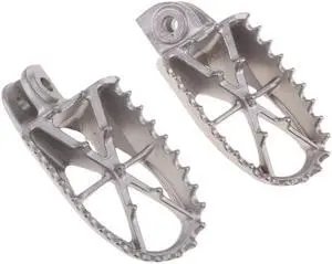 Acaigel 2x Motorcycle Dirt Pit Bike Foot Peg Footrest Pedals Stainless Steel 8MM Pins