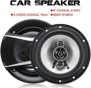 Acaigel 1 Pair 6 Inch 650W Auto Car Hifi Coaxial Speaker Stereo Full Range Frequency