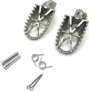 Paiying 2x Motorcycle Dirt Pit Bike Foot Peg Footrest Pedals Stainless Steel 8MM Pins