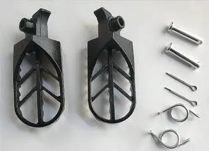 Acaigel 2Pcs Black Dirt Pit Bike Front Foot Peg Footrest Pedal Pin Spring Bolt Stainless