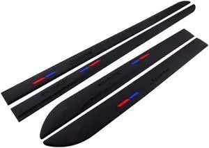 Acaigel 4X  Rubber Car Side Skirt Door Line Body Moulding Trim Cover Stripes US