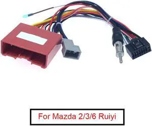 Yingshan 16PIN Car Radio Power Cable Wiring Harness For Mazda 2/3/6 2008-2021 Aftermarket
