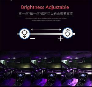 Acaigel RGB Car Interior Decor Atmosphere Light Strip Wire Moulding Lamp Optic Fiber 2M