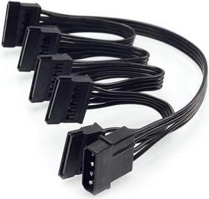 1pc 15Pin SATA Power Cable Hard Drive Power Supply Splitter Cable Cord 18AWG