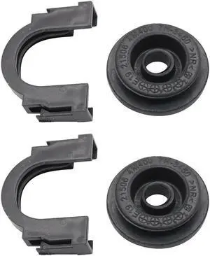 Acaigel 2 Set Upper Radiator Fix Bracket w/ Bushing For Nissan 21542-CA000, 21506-6M100