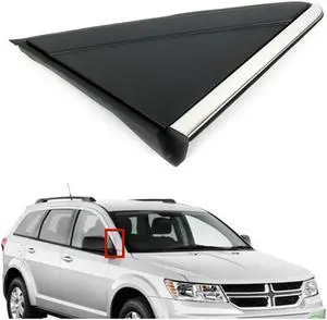 Acaigel Black Right Side Mirror Triangle Corner Pillar Trim for Chrysler Town and Country 08-16