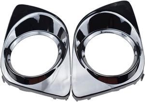 FYUU 2Pcs Fog Light Trim Set Chrome Plastic For 2009-2012 Toyota Venza