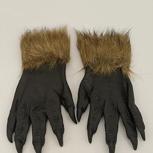 Acaigel 1 Pair Wolfman Gloves Faux Costume Prop Halloween Novelty