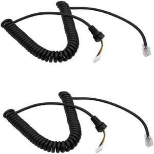 Acaigel 2pcs MH-48A6J MH-42B6J 6Pin Microphone Cable Cord Wire For Yaesu FT-8800R FT-2900R Radio