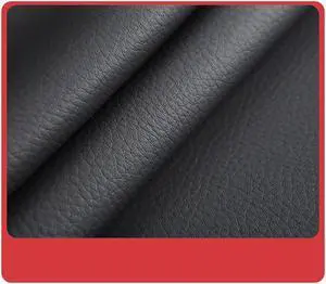 Paiying Black Red 5-Seats Luxury Wear-resistant Leather Seat Cover Full Set Seat Cushions Set